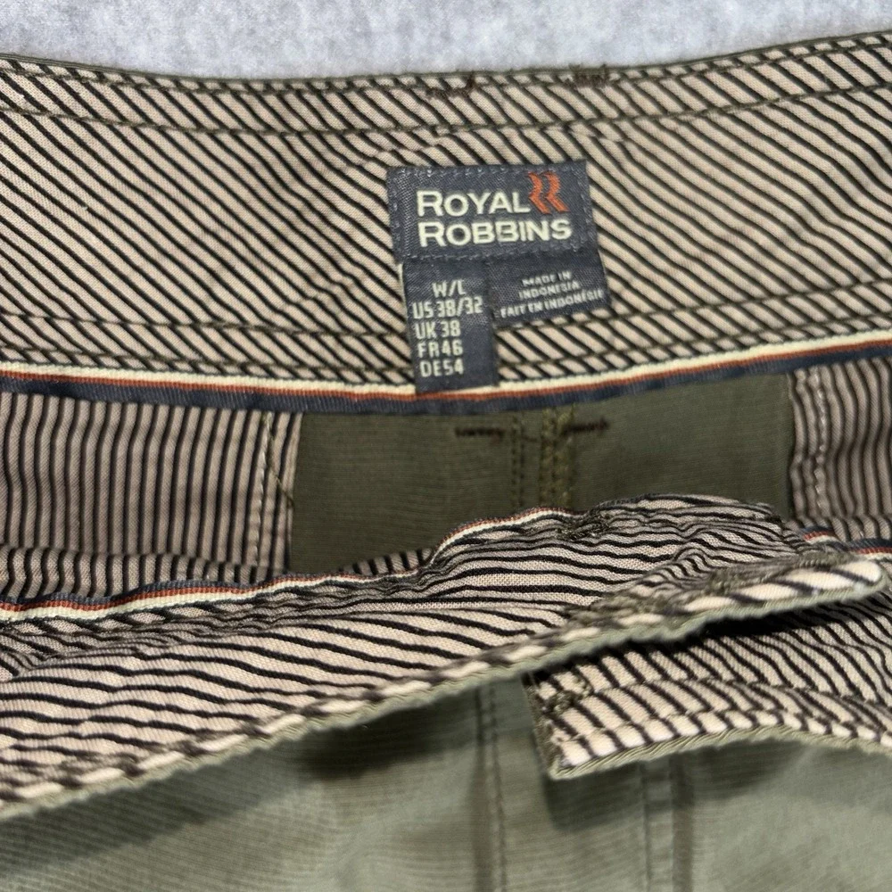 Royal Robbins Pants Mens 38x32 Green Outdoor Hiking Pants